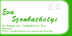 eva szombathelyi business card